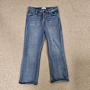 Risen Jeans Womens 32 Blue High Rise Wide Leg Medium Wash